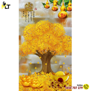 Gạch tranh cây đồng tiền