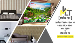 Thiết kế phòng mẫu phối cảnh 3D cho khách hàng mua gạch tại Mỹ Linh Tú