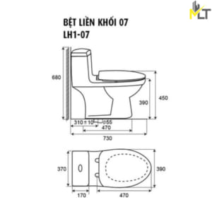 Bồn cầu Vinaloha LH1-07