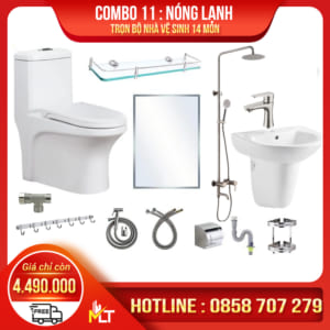 Trọn bộ thiết bị vệ sinh combo 11