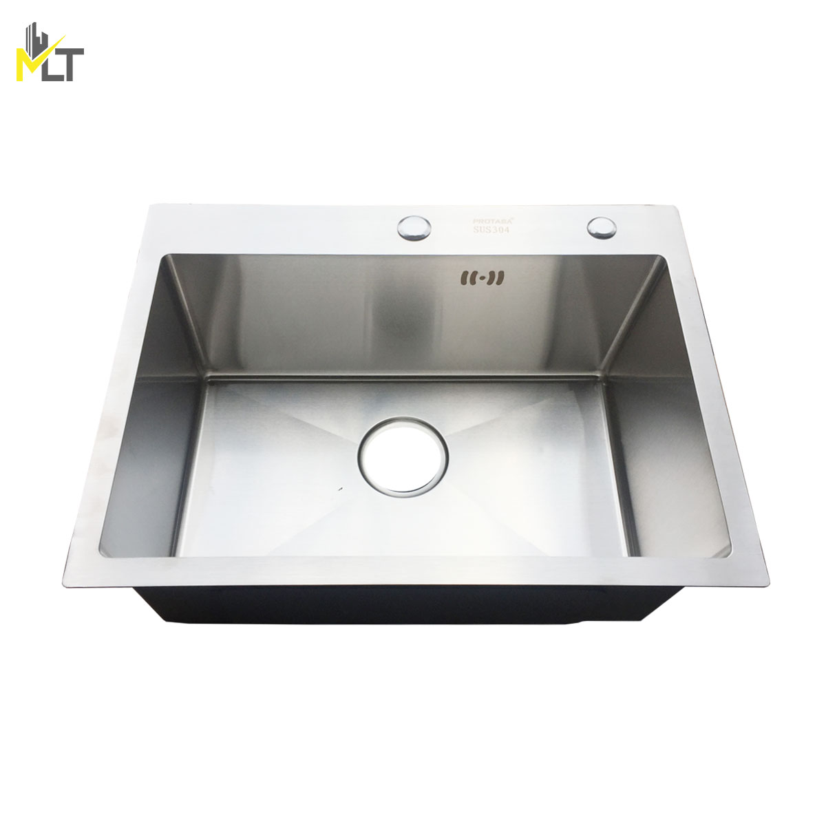 Chậu rửa chén vuông inox 1 hộc - Mỹ Linh Tú