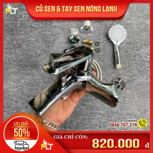 Củ sen tắm nóng lạnh inox 304 (Bóng)