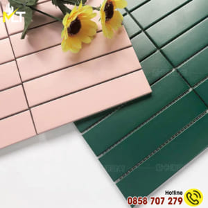 Gạch mosaic gốm trang trí hình chữ nhật kích thước 32,5 * 145mm
