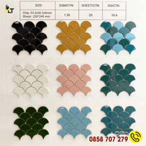 Gạch mosaic vảy cá