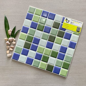 Gạch 30x30 Mosaic mix màu xanh