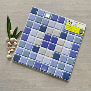 Gạch 30x30 Mosaic xanh dương 4 màu