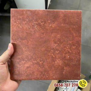 Gạch 20x20 bông vuông đỏ mờ