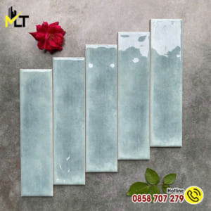 Gạch thẻ 7.5x30 cm bóng, gợn hiệu ứng P3
