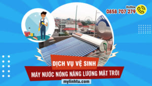 Vệ sinh máy nước nóng năng lượng mặt trời số 1 tại Long An