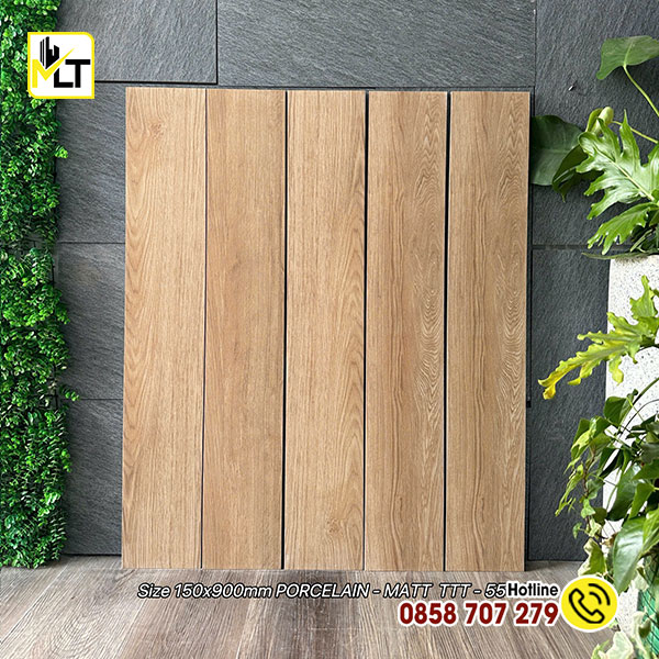 Gạch 15x90 vân gỗ 5504 (xương đá) Gạch 15x90 vân gỗ 5504 (xương đá)