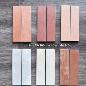 Gạch thẻ 7.5x30 cm mờ